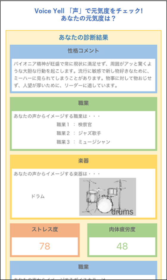 元気度チェック結果